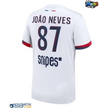 Moški Nogometni dresi Paris Saint-Germain Joao Neves #87 Gostujoči 2025-26 Kratek Rokav